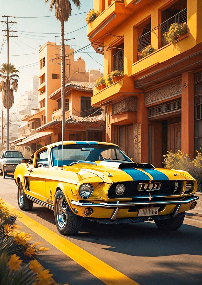 Mustang Metal Poster Sb-228