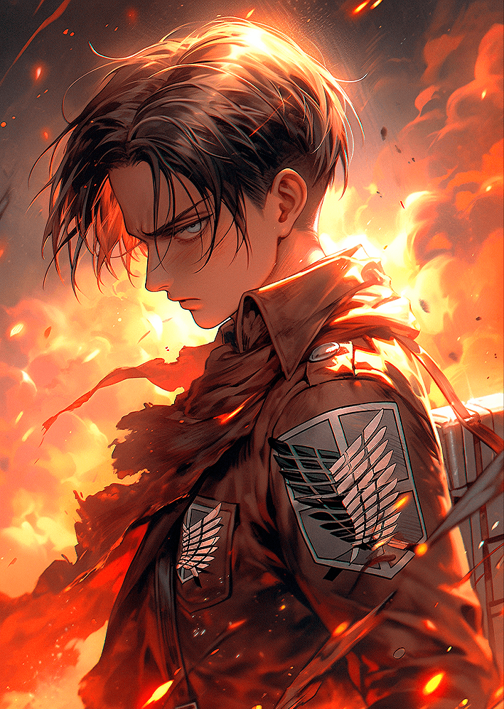 Attack on Titan Levi Metal Poster Sb-171