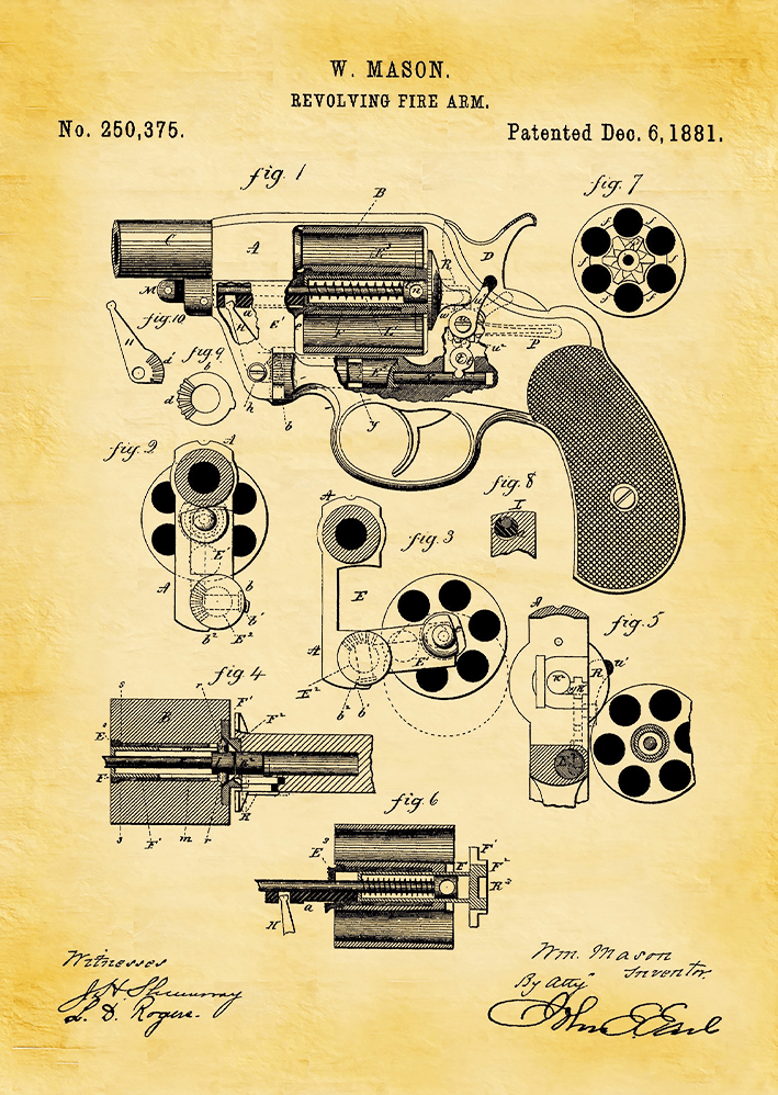 1881 Colt Tabanca Metal Poster Sb-222