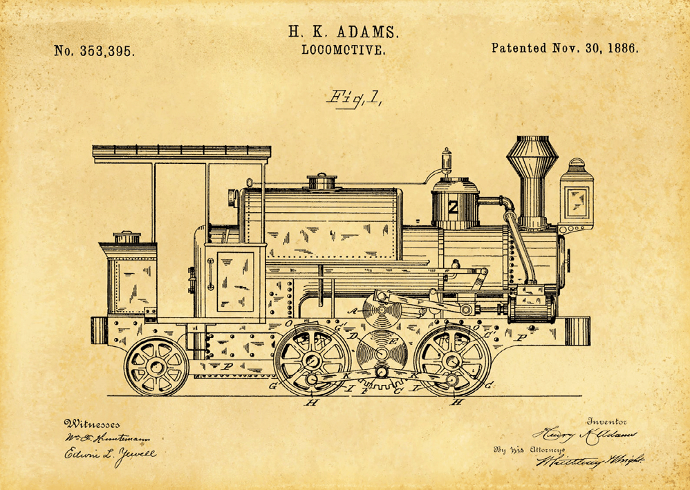1886 Lokomotif Metal Poster Sb-189