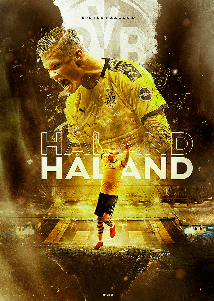 Erling Haaland Metal Poster Sb-139