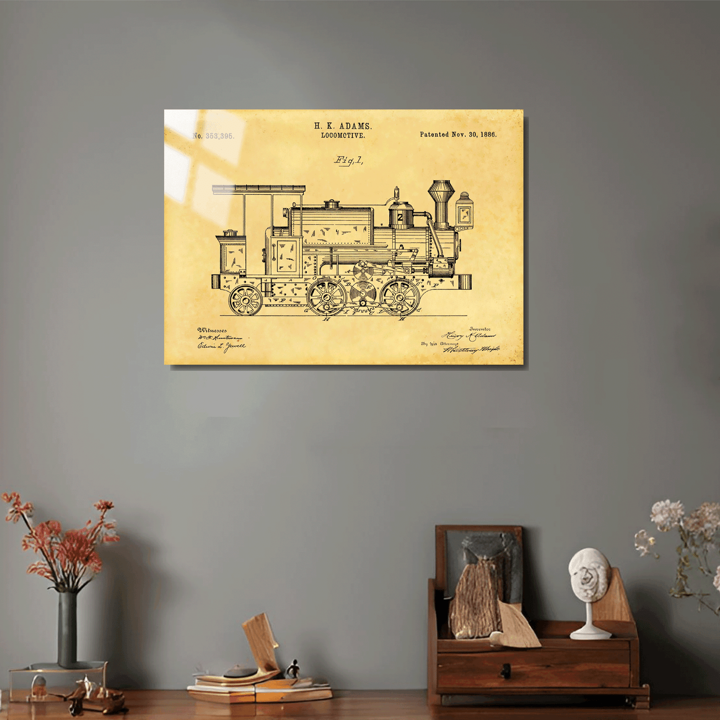 1886 Lokomotif Metal Poster Sb-189