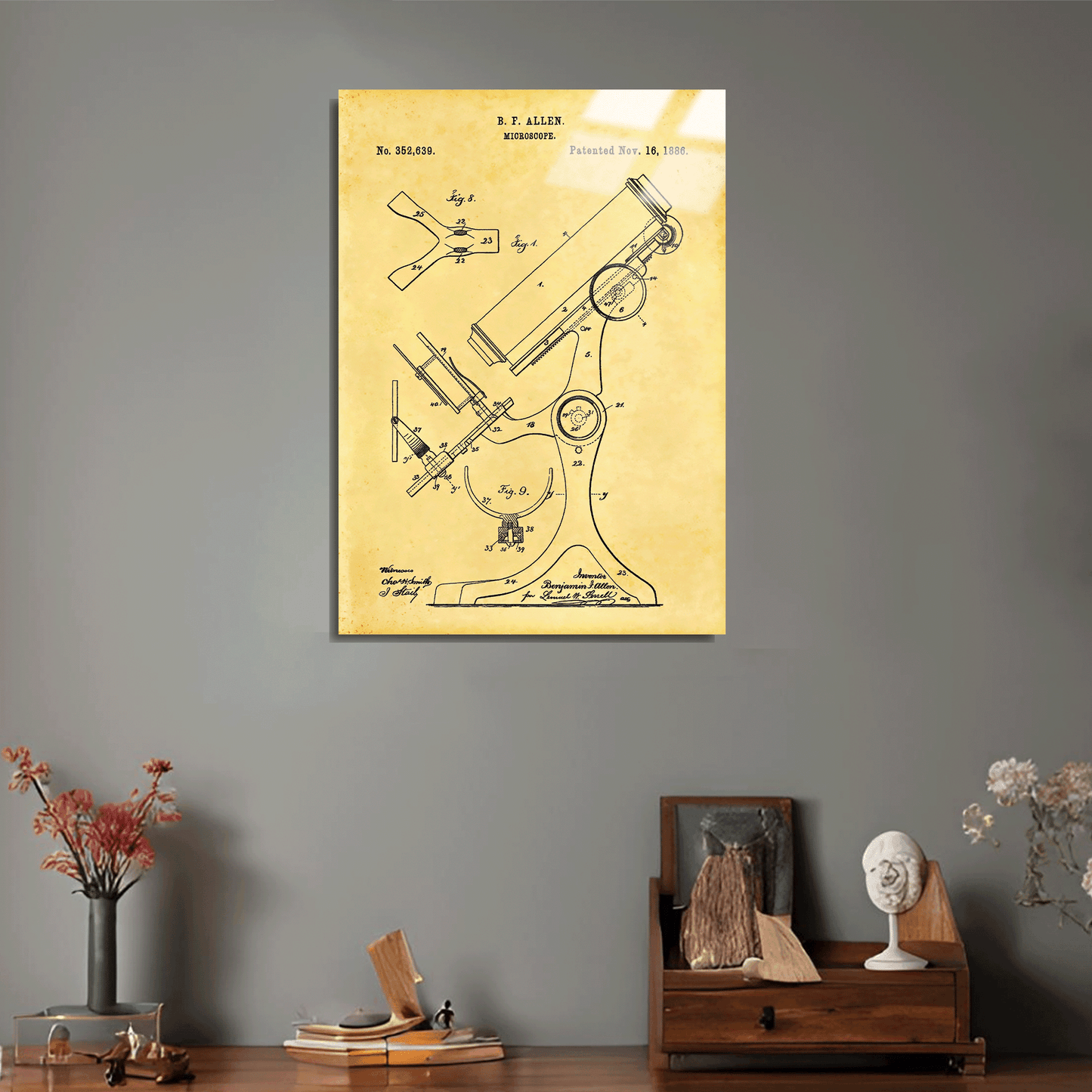 1886 Mikroskop Metal Poster Sb-188