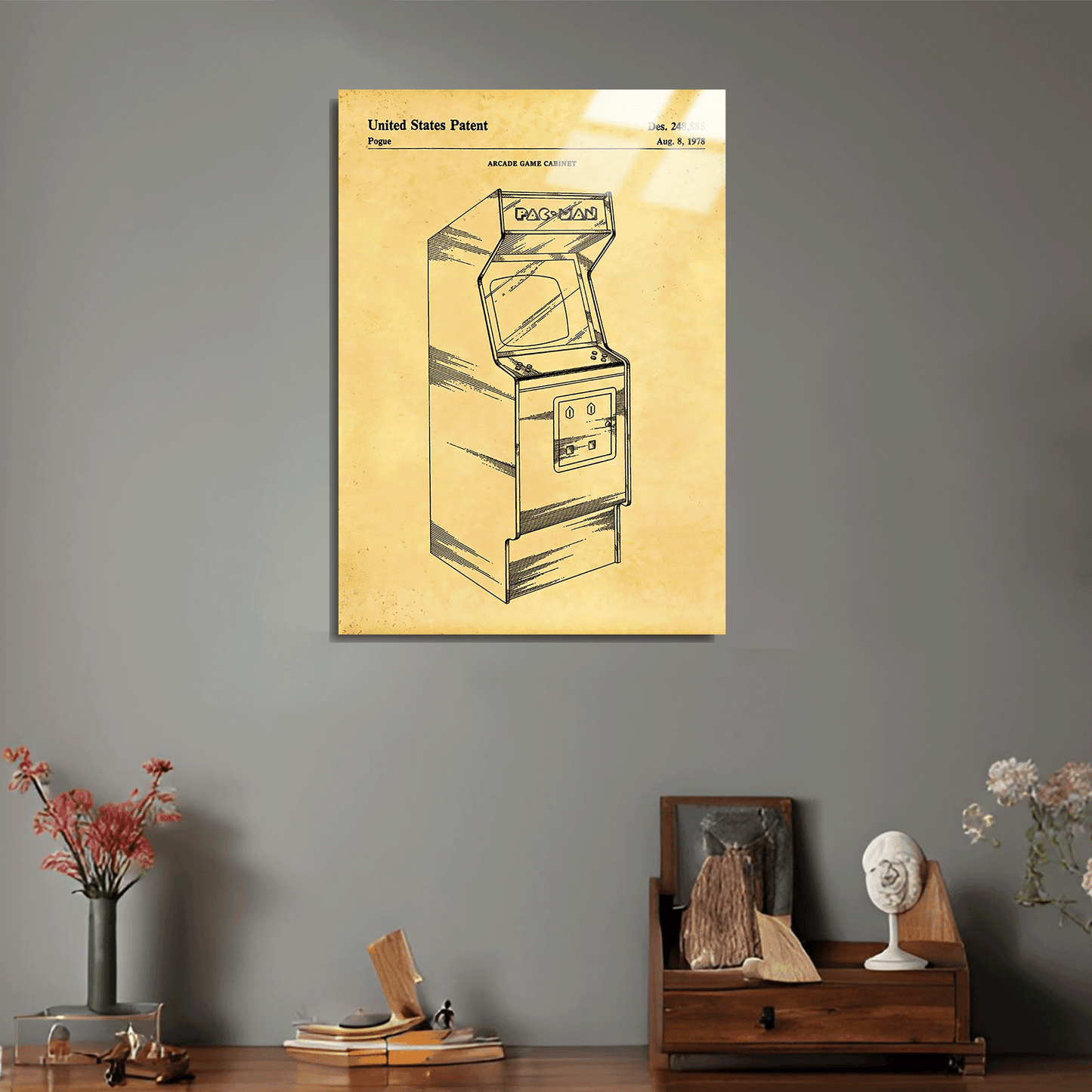 1978 Pacman Video Atari Oyunu Metal Poster Sb-194