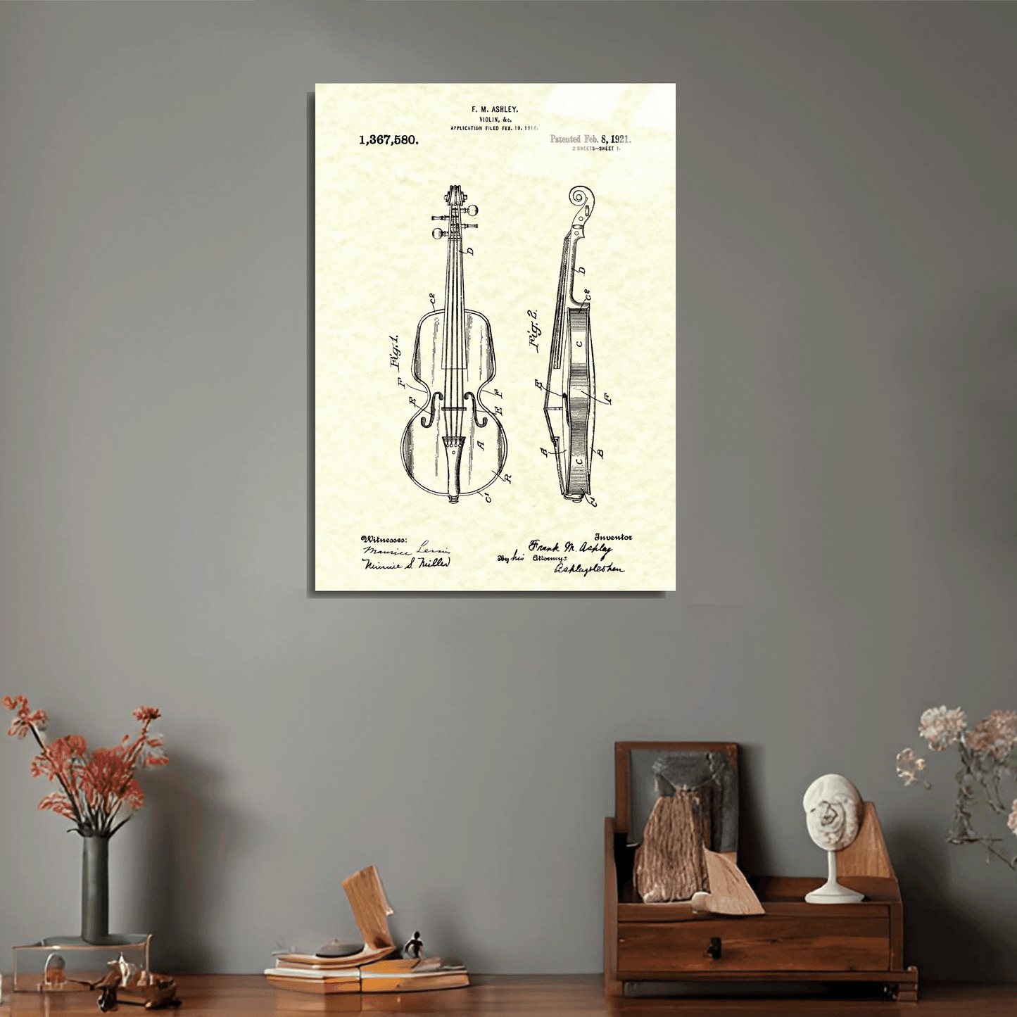 1921 Keman Metal Poster Sb-205