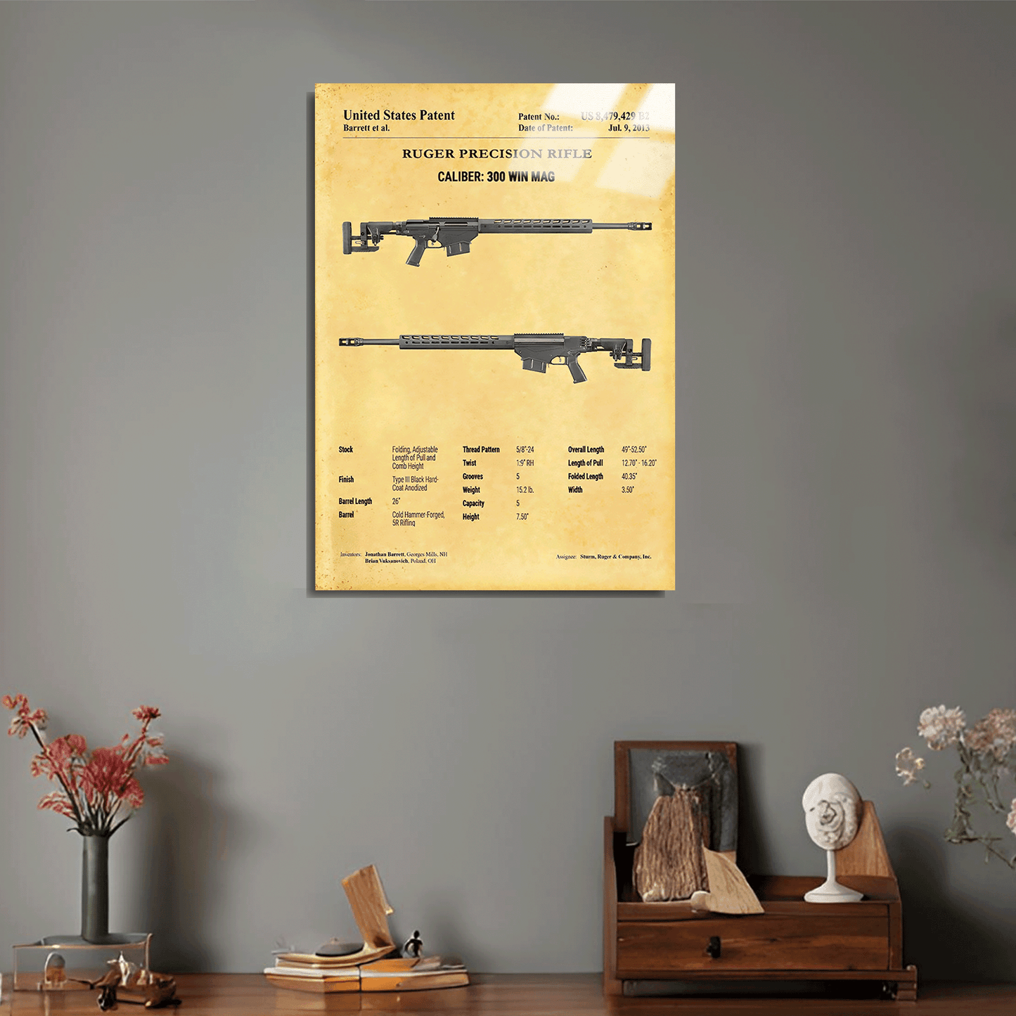 Ruger 300 Win Mag Metal Poster Sb-180