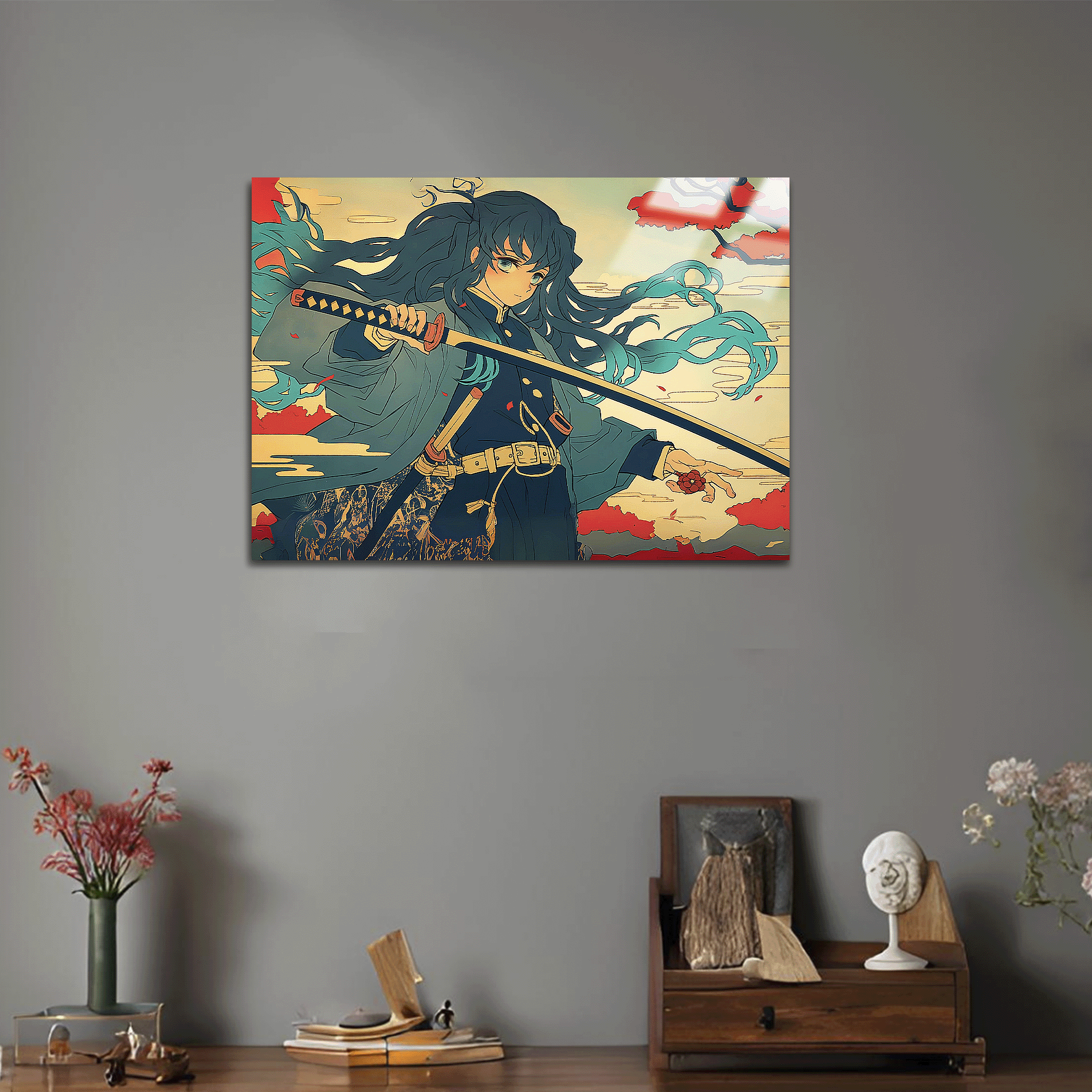 Muichiro Tokito Metal Poster - Demon Slayer