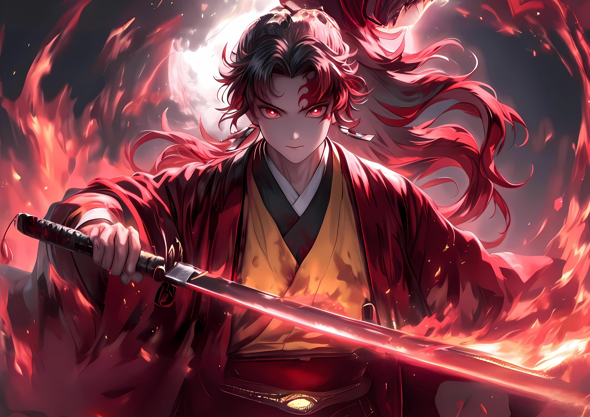 Yoriichi Tsugikuni Metal Poster - Demon Slayer