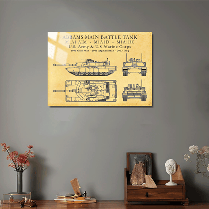 M1A1 Abrams Main Battle Tank Metal Poster Sb-190