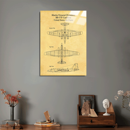 RB-57F Canberra Uçak Metal Poster Sb-191
